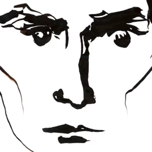Franz Kafka Illustration seines Gesichts