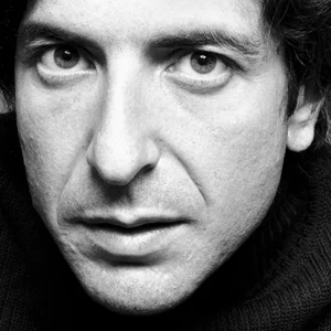 schwarz-weiß Porträt von Leonard Cohen