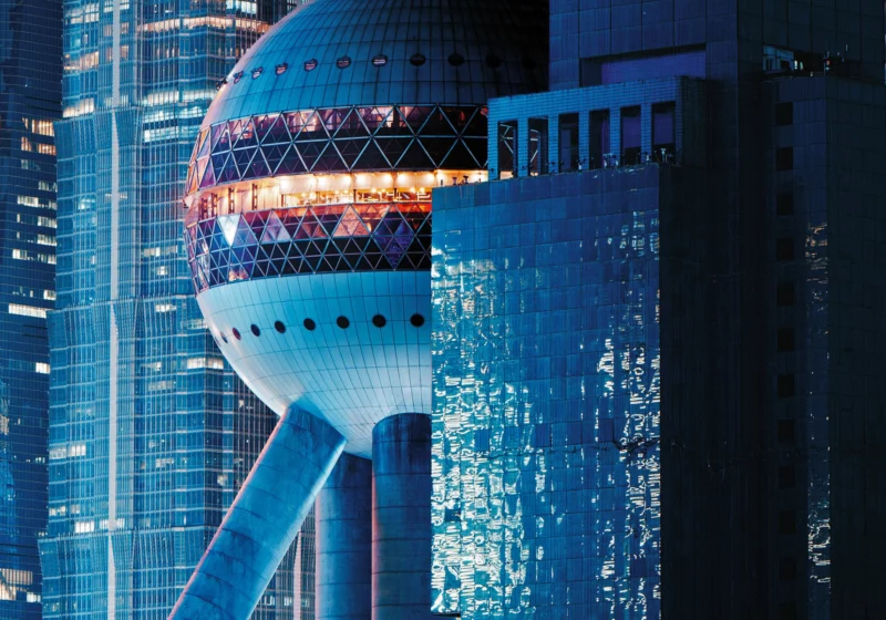 Die Skyline von Shanghai.